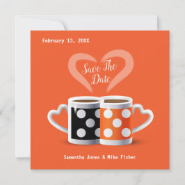 Orange + Black Coffee Color oder wir gehören zusam Feiertagskarte