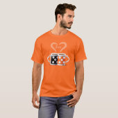 Orange + Black Coffee Color oder wir gehören zusam T-Shirt (Vorne ganz)