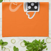 Orange + Black Coffee Color Trenddesign POP ART Geschirrtuch (Gefaltet)