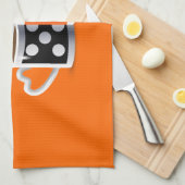 Orange + Black Coffee Color Trenddesign POP ART Geschirrtuch (Viertel Falte)
