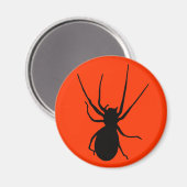 Orange Black Creepy Spider Magnet (Vorderseite/Rückseite)