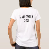 Orange Black Creepy Spooky Spider Web-T - Shirt (Rückseite)