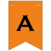 Orange Black Customizable Happy Halloween Party Wimpelkette (Zweite Fahne)