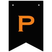 Orange Black Customizable Happy Halloween Party Wimpelkette (Dritte Fahne)