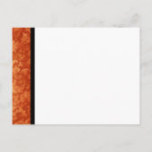 Orange & Black Damask Save the Date Postkarte (Rückseite)