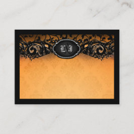 Orange Black Eleganto Halloween BLANK Platzkarten