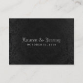 Orange Black Eleganto Halloween BLANK Platzkarten (Rückseite)