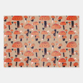 Orange Black Fly Agarial Pilz Fungi Fall Geschenkpapier Set (Vorderseite)