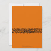 Orange & Black Foto Abschluss Einladung (Rückseite)