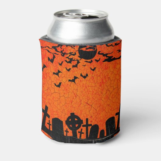 Orange Black Friedhof Halloween Dosenkühler (Kanne Rückseite)