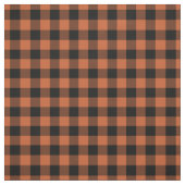 Orange & Black Gingham Plaid Stoff (Muster)