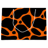 Orange & Black Giraffe Muster Große Geschenktasche Geschenktüte (Vorderseite)