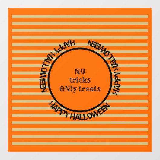 Orange Black Gold Modernes Halloween Fensterklamme Fensteraufkleber (Blatt)