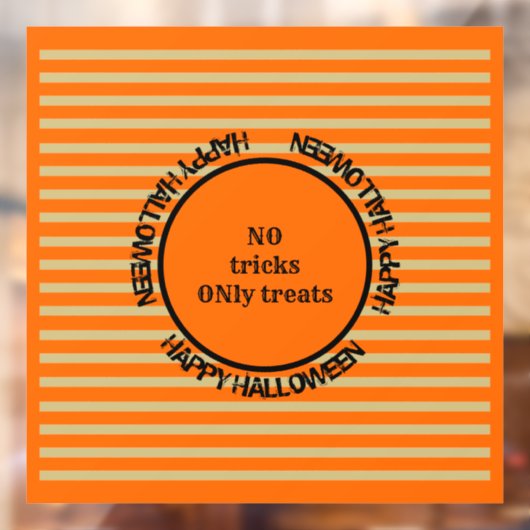 Orange Black Gold Modernes Halloween Fensterklamme Fensteraufkleber (Blatt 2)