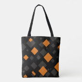 Orange Black Graat Float Squares Tasche (Rückseite)