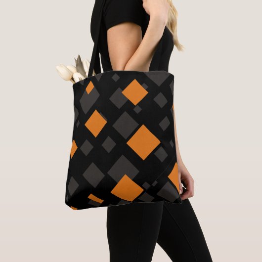 Orange Black Graat Float Squares Tasche (Von Nahem)