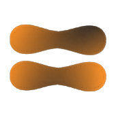 Orange Black Gradient Baseball (Paneele)