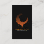 Orange & Black Gradient Swirl • Custom Editable Visitenkarte (Vorderseite)