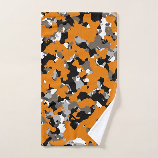 Orange Black Gray Tan Camouflage Camouflage drucke Badhandtuch Set (Handtuch)