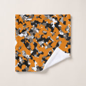 Orange Black Gray Tan Camouflage Camouflage drucke Badhandtuch Set (Waschlappen)