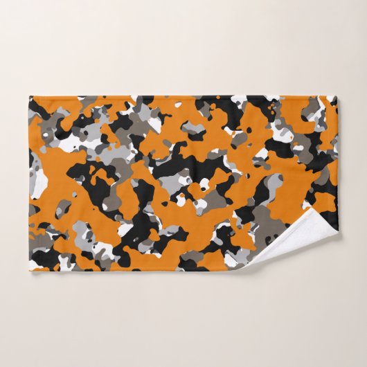 Orange Black Gray Tan Camouflage Camouflage drucke Badhandtuch Set (Handtuch)