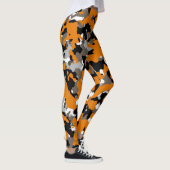 Orange Black Gray Tan Camouflage Camouflage drucke Leggings (Rechts)