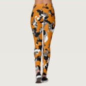Orange Black Gray Tan Camouflage Camouflage drucke Leggings (Rückseite)