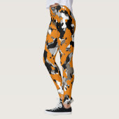 Orange Black Gray Tan Camouflage Camouflage drucke Leggings (Links)