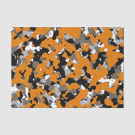 Orange Black Gray Tan Camouflage Camouflage Print  Seidenpapier