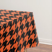 Orange Black Hahnentrittmuster Karo Tischdecke (Beispiel)