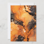 Orange Black Halloween Einladung zur Hochzeit (Rückseite)