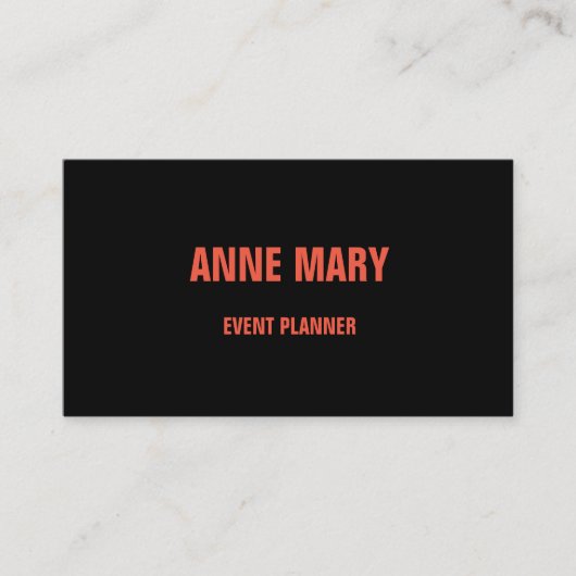 Orange Black Halloween Fall Rustikales Elegantes T Visitenkarte (Vorderseite)