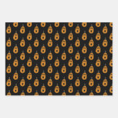 Orange Black Halloween Geist und Kürbislaterne Geschenkpapier Set (Vorderseite 3)