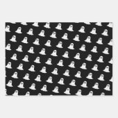 Orange Black Halloween Geist und Kürbislaterne Geschenkpapier Set (Vorderseite 2)