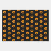 Orange Black Halloween Geist und Kürbislaterne Geschenkpapier Set (Vorderseite)