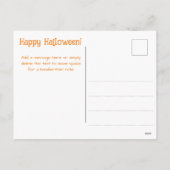Orange Black Halloween Gruß Foto Postkarten (Rückseite)