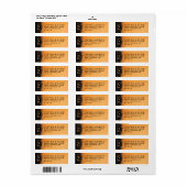 Orange & Black Halloween Hochzeitadresse (Vorne)