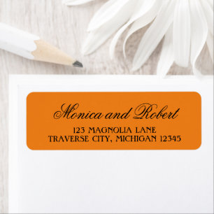 Orange Black Halloween Hochzeitsadresse
