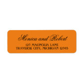 Orange Black Halloween Hochzeitsadresse (Vorne)