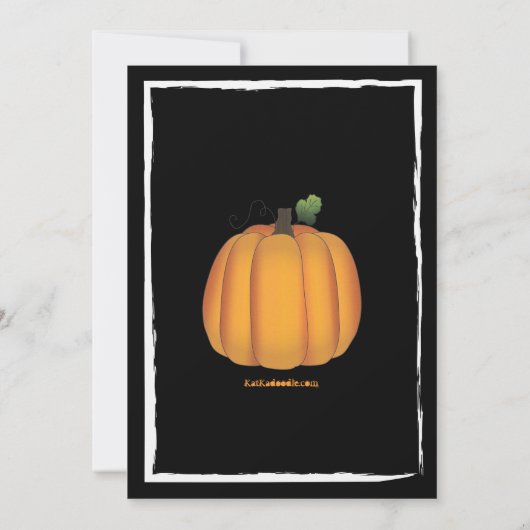 Orange & Black Halloween Pumpkin Carving Party Einladung (Rückseite)