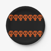 Orange Black Halloween Skulls 4Luke Pappteller (Vorderseite)
