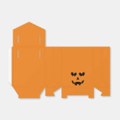 Orange & Black Happy Heart Pumpkin Halloween Geschenkschachtel (Ungefaltet)