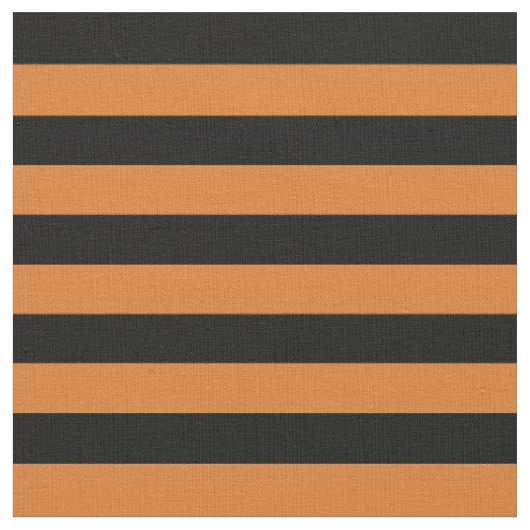 Orange Black Horizontal Stripes Half Inch Size Stoff (Nahaufnahme)