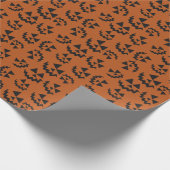 Orange & Black Jack O’ Lanterns Geschenkpapier (Ecke)