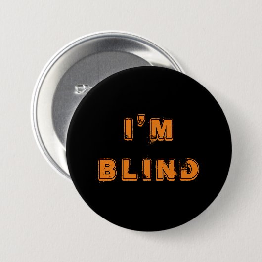 Orange Black Joke Eye Doctor Button (Vorne & Hinten)