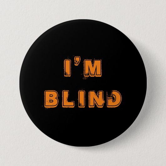 Orange Black Joke Eye Doctor Button (Vorderseite)
