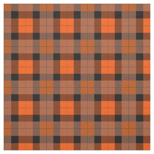 Orange Black Kariert Stoff (Muster)