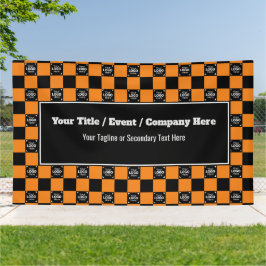 Orange Black Karo - Corporate Event / Messe Banner