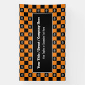 Orange Black Karo - Corporate Event / Messe Banner (Vertikal)