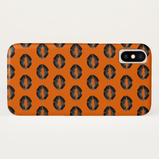 Orange Black Lips Halloween Case-Mate iPhone Hülle (Rückseite (Horizontal))